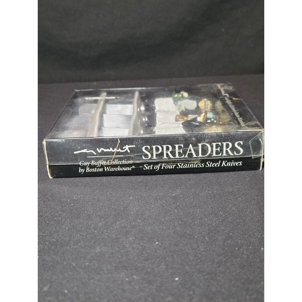 Boston Warehouse Guy Buffet Collection Set Four Stainless Steel Cheese Spreaders